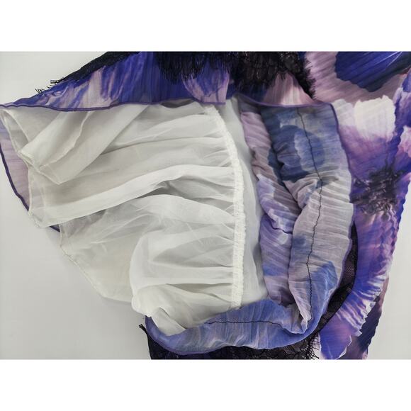 Argenti Floral Pastel Watercolor Pleated Shift Dress Women's Size 14 - Picture 8 of 10